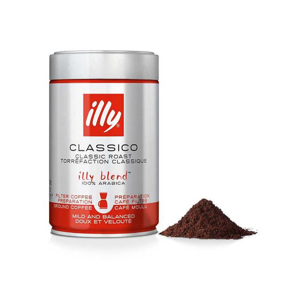 Koffie illy | Klassieke geroosterde gemalen Amerikaanse koffie - 250Gr