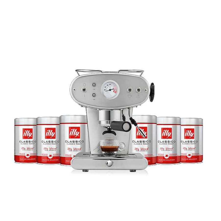 Koffiemachines|Gourmet illy | Promo voor Illy X1 machine en klassieke gemalen koffie