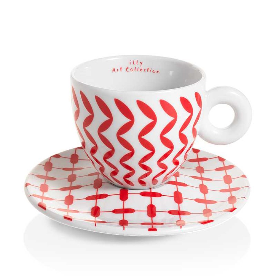 illy Art Collection illy | Set van 6 cappuccinokopjes - Illy Art Collection Mona Hatoum