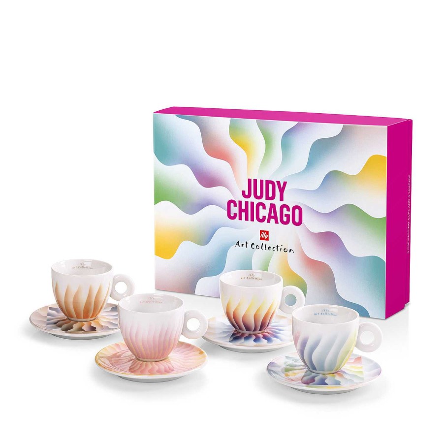 illy Art Collection illy | Set van 4 cappuccinokopjes - Illy Art Collection Judy Chicago