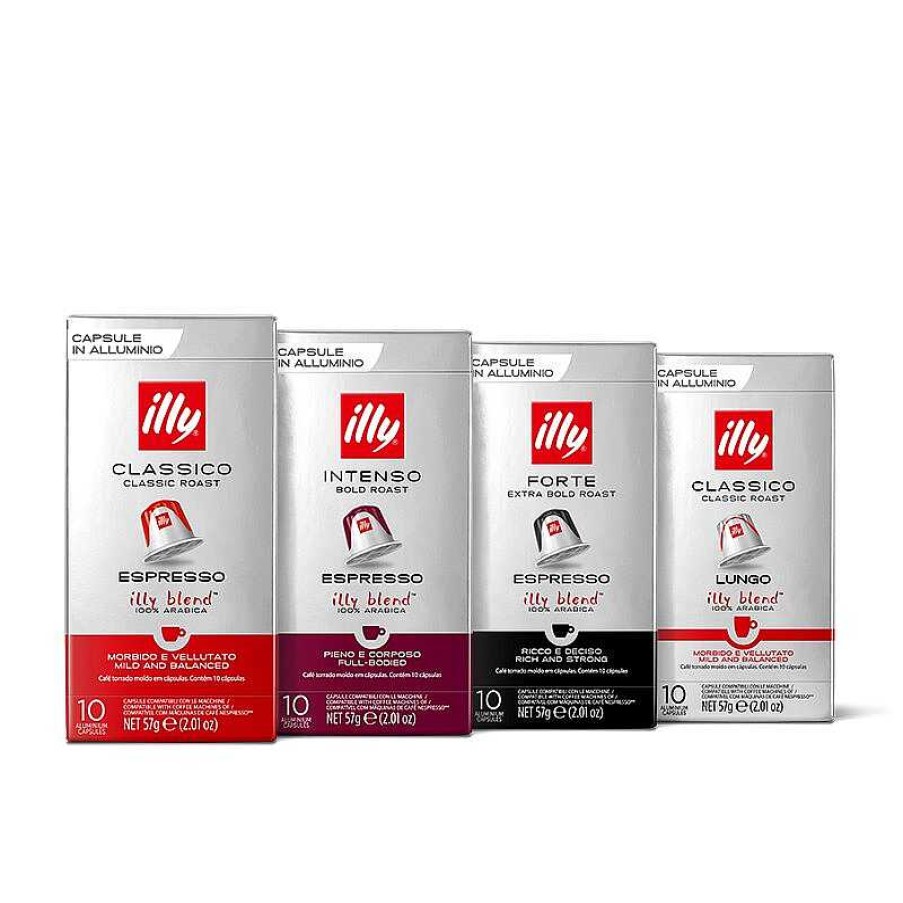 Koffie|Gourmet illy | Set van 4 compatibele* Illy koffiecapsules