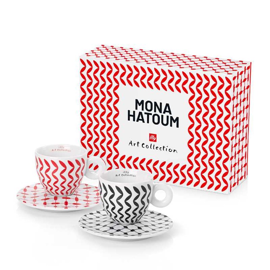 illy Art Collection illy | Set van 2 cappuccinokopjes - Illy Art Collection Mona Hatoum